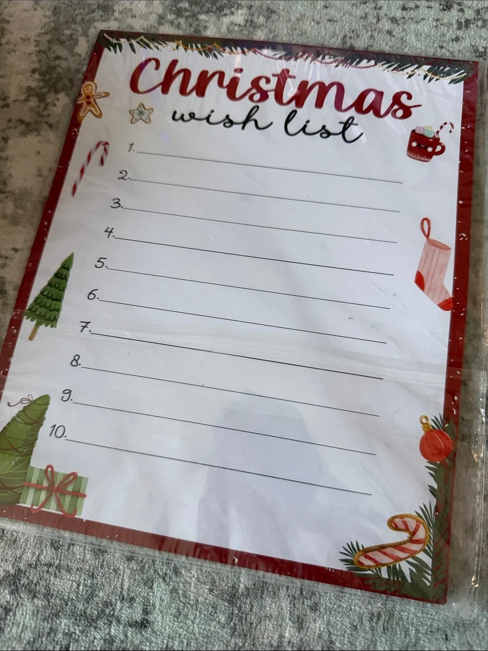 Secret Santa Questionnaire and Christmas Wish List Party Game - 20 count
